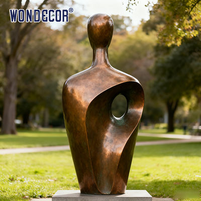 Large Outdoor Abstract Figure Copper Sculpture, Art Landscape Decorative Ornament