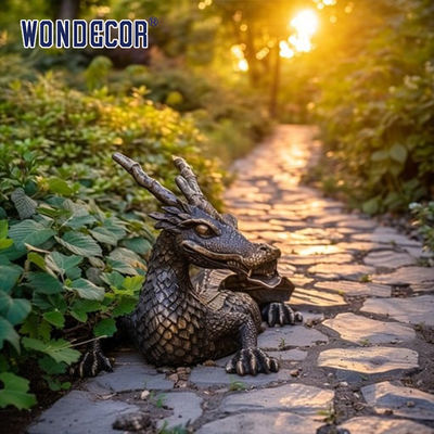 Bronze Dragon Sculpture in Garden Square City Center