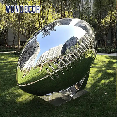 Outdoor School Large-Scale Metal Landscape Rugby Stainless Steel Sculpture