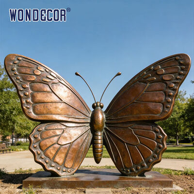 Large Bronze Monarch butterfly Sculpture Outdoor Garden Decor Life-Size Metal Art Statue for Park