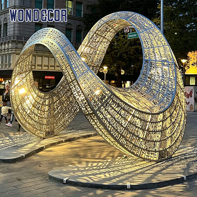 Large Outdoor Stainless Steel Sculpture Lighting Sculpture